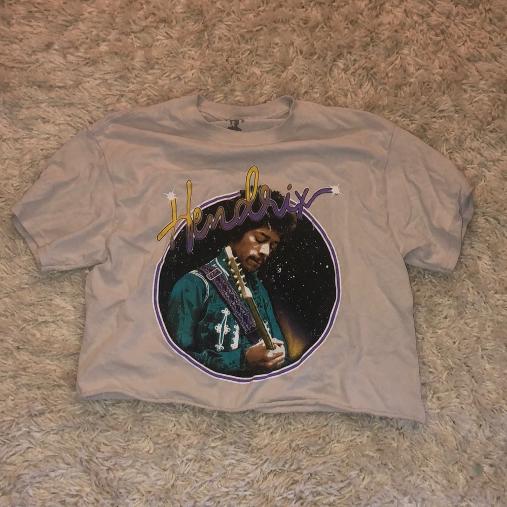 Jimi Hendrix Crop Top Shirt Size M